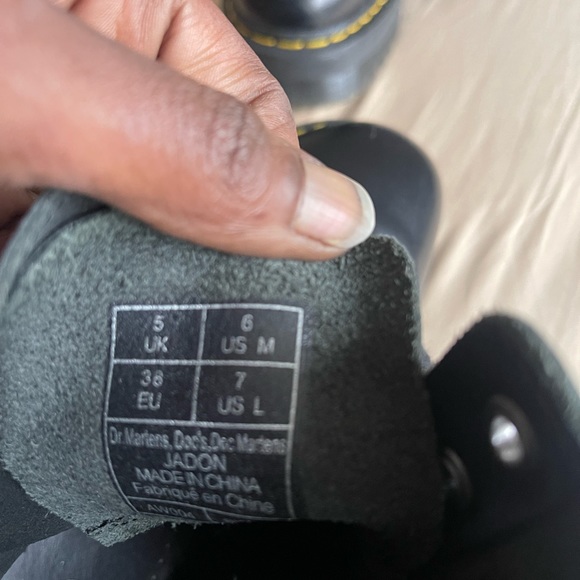 Dr martens jadon 8 hi smooth leather boots - Picture 6 of 7